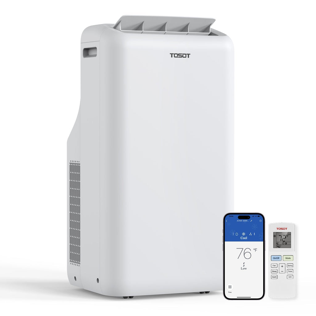 Aomi – Aire Acondicionado Portátil 14,000 BTU con Bomba de Calor | 14,000 BTU Heat Pump Portable AC