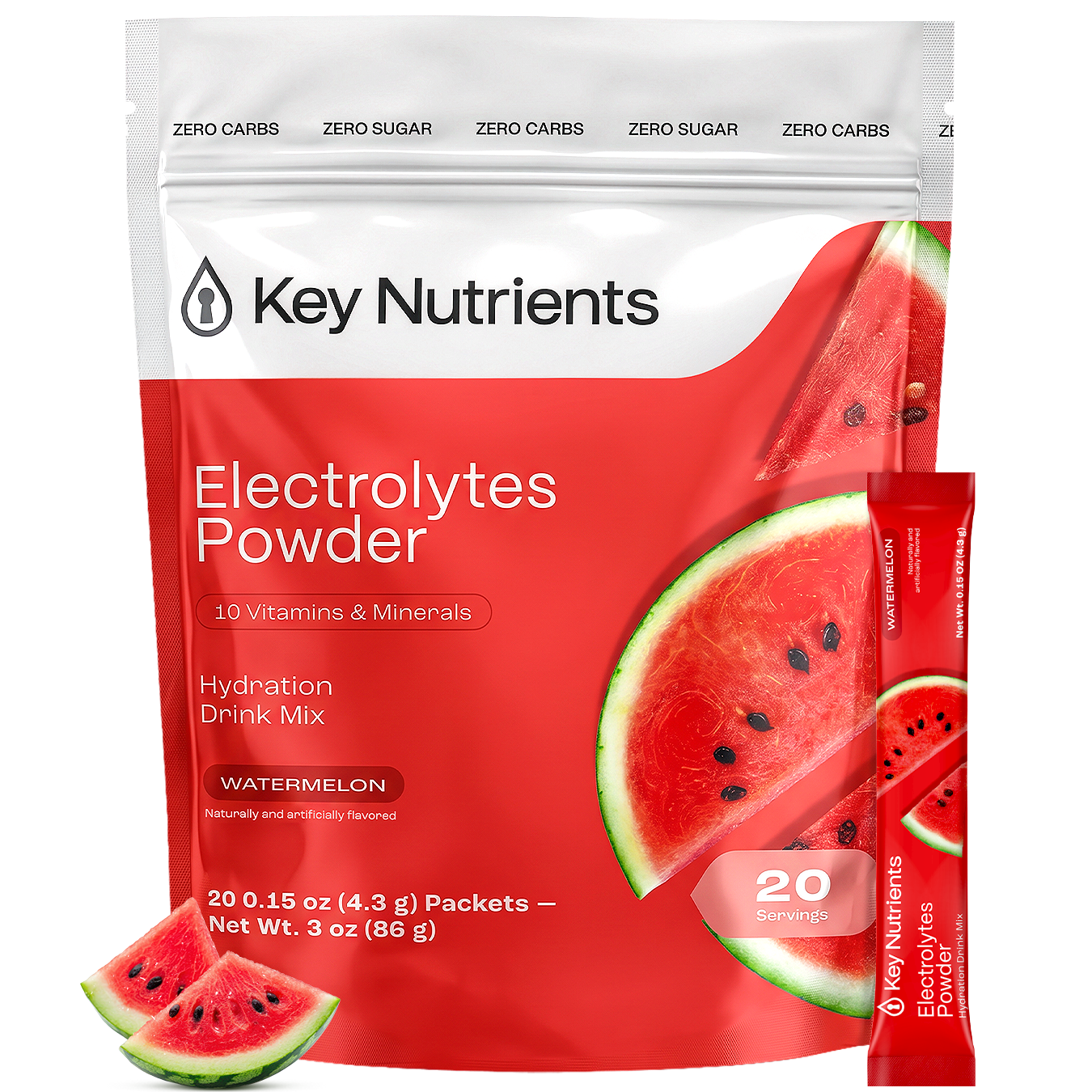 Polvo de Electrolitos Sin Azúcar Key Nutrients | Electrolyte Recovery Plus Powder Sugar-Free