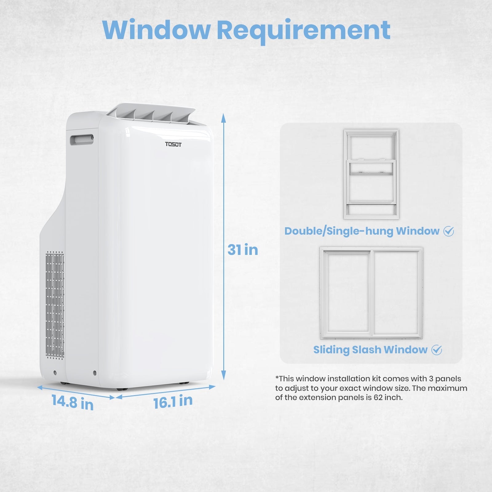 Aomi – Aire Acondicionado Portátil 14,000 BTU con Bomba de Calor | 14,000 BTU Heat Pump Portable AC