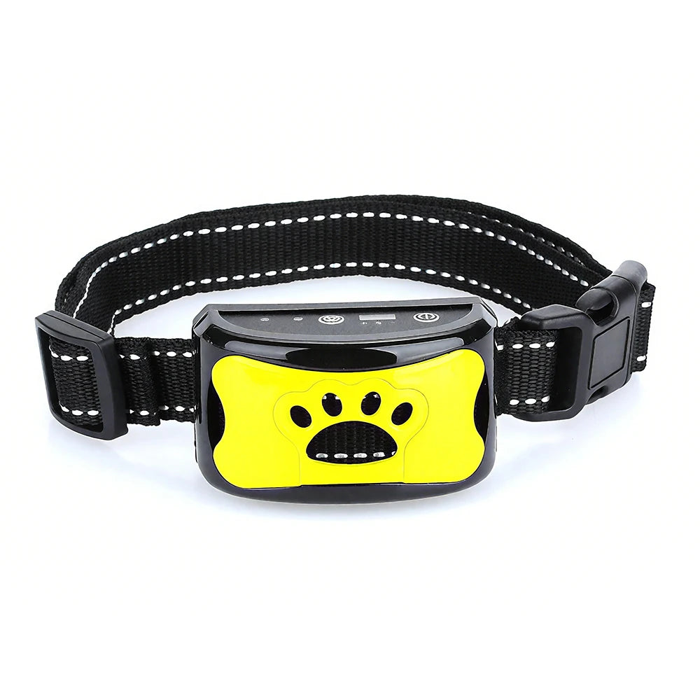 Intelligent anti Bark Collar for Dogs, Auto Ultrasonic & Vibration 3-Mode Training, USB Rechargeable Bark Control Device