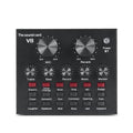 Tarjeta de Sonido V8 Profesional — Streaming, Podcast, Cambiador de Voz
