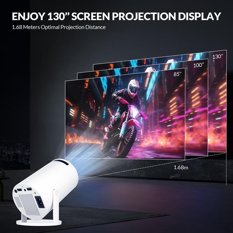 HY300 PRO+ LCD Smart Short Throw Projector for Home Theater