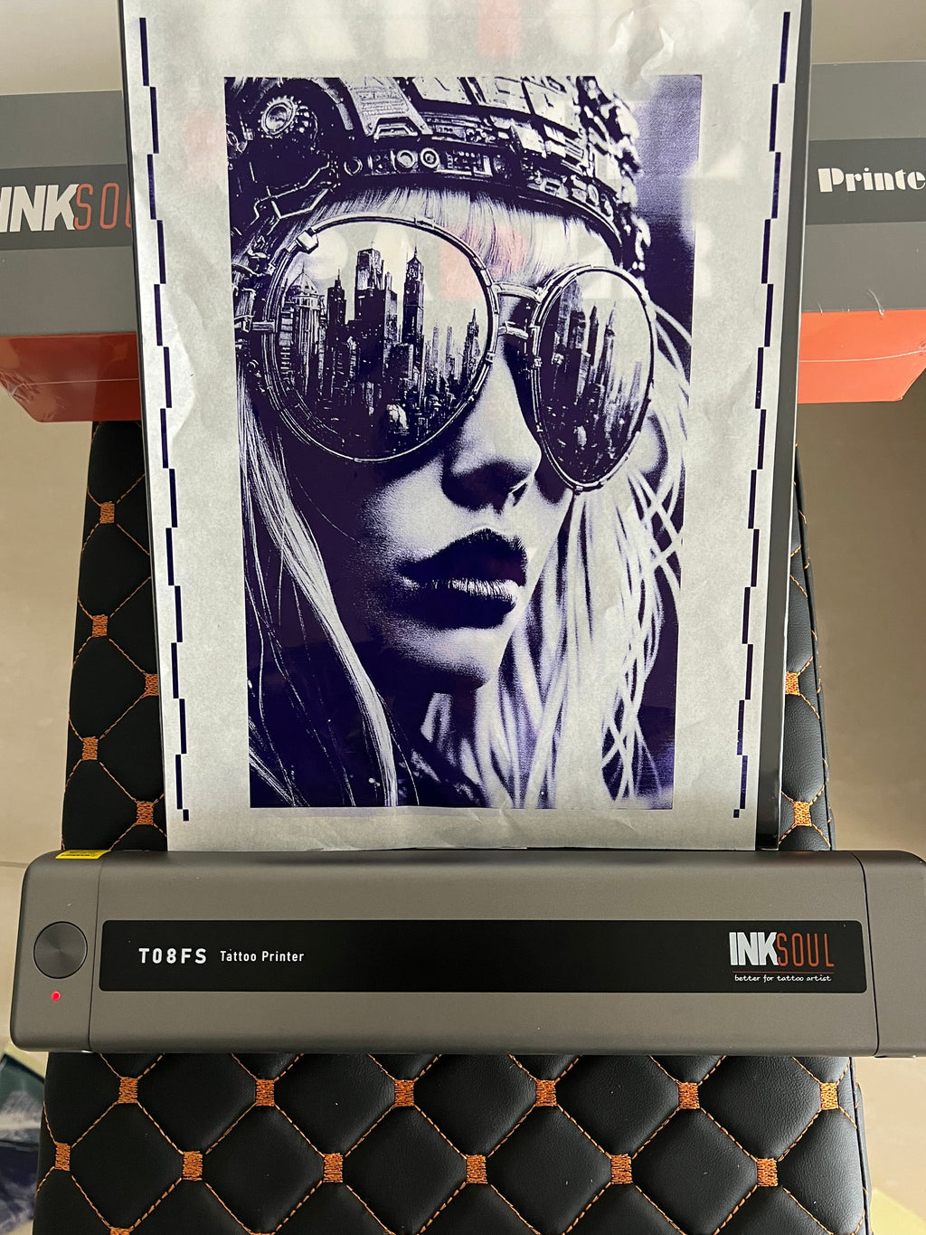 INKSOUL® T08FS – Impresora Inalámbrica de Plantillas para Tatuajes
