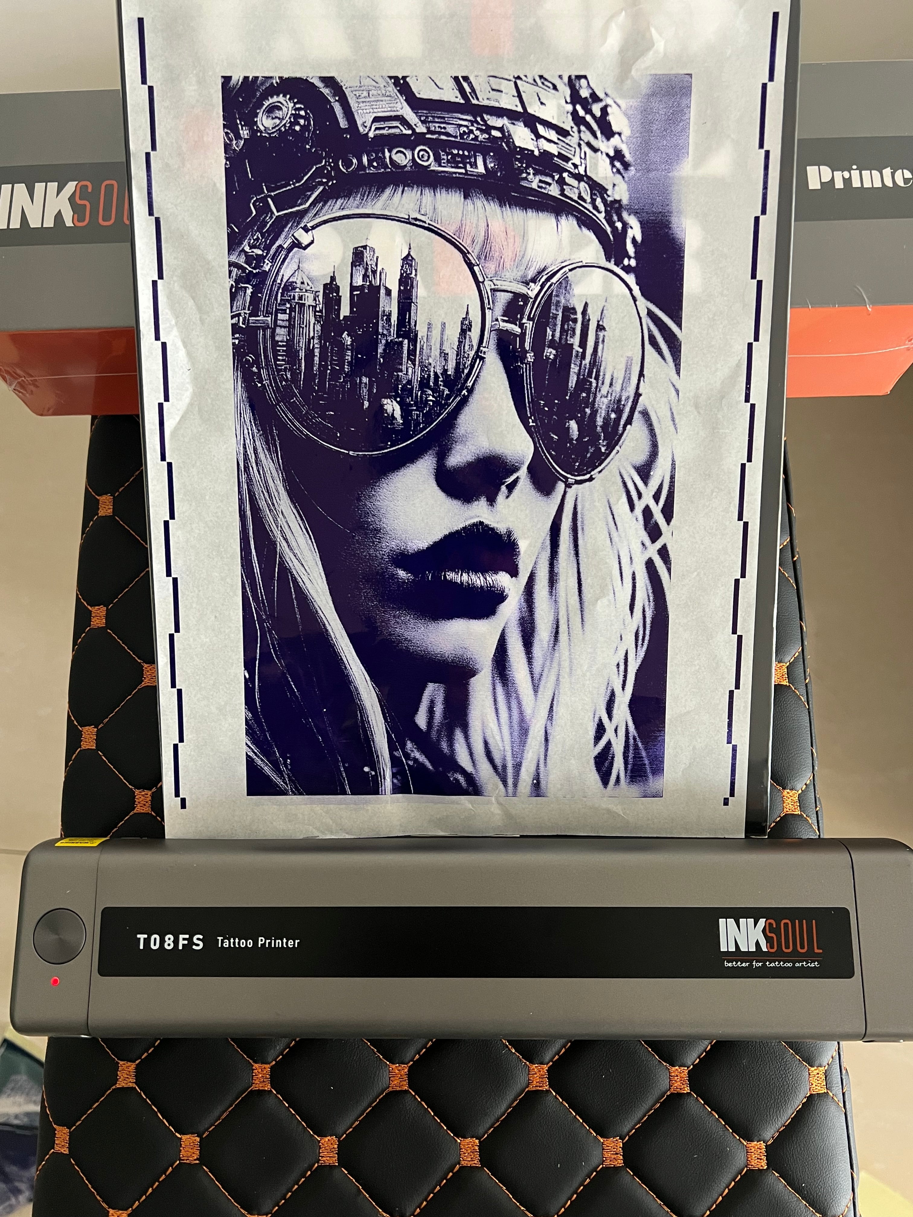 INKSOUL® T08FS – Impresora Inalámbrica de Plantillas para Tatuajes