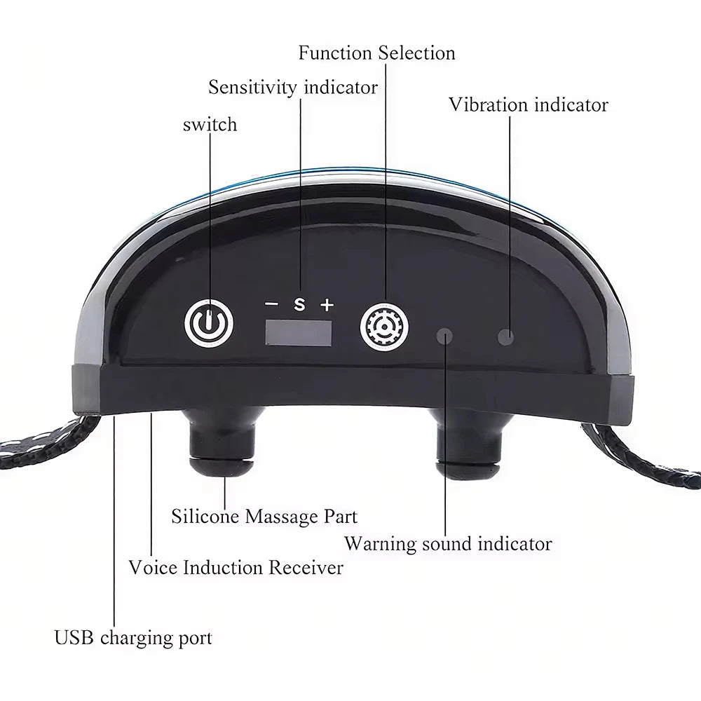 Intelligent anti Bark Collar for Dogs, Auto Ultrasonic & Vibration 3-Mode Training, USB Rechargeable Bark Control Device