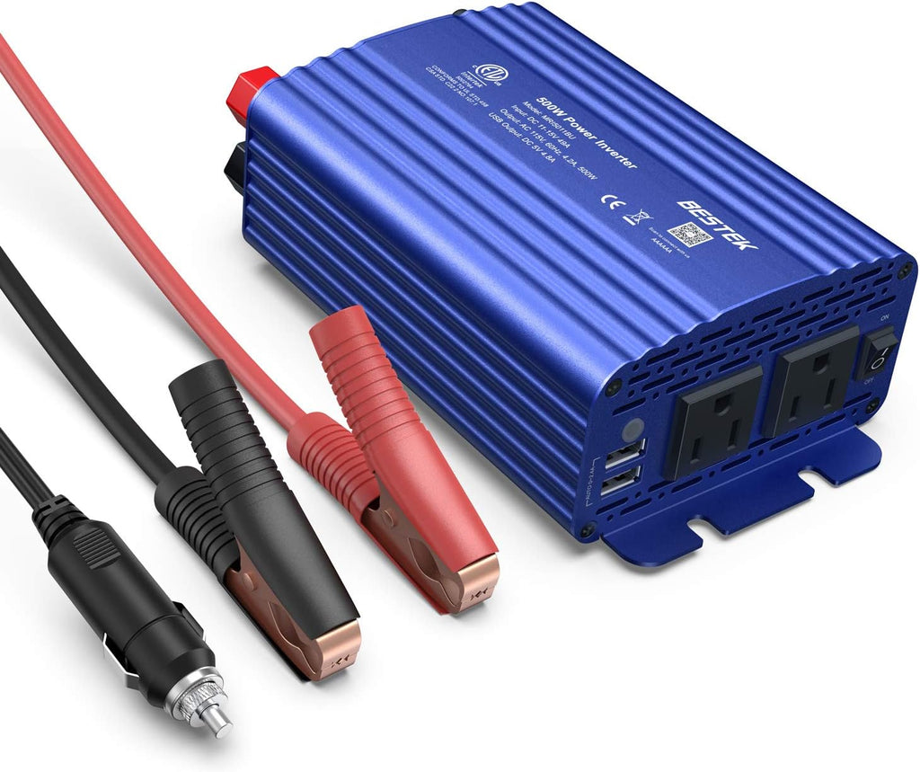 500W Power Inverter for Vehicles DC 12V to AC 110V Car Plug Adapter