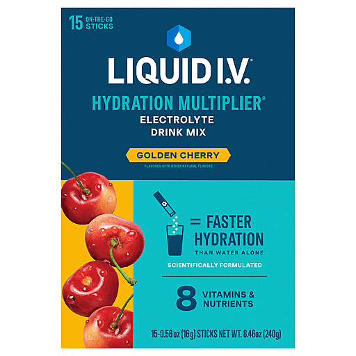 Electrolitos Liquid I.V. Golden Cherry — Hidratación Rápida | Hydration Multiplier Golden Cherry
