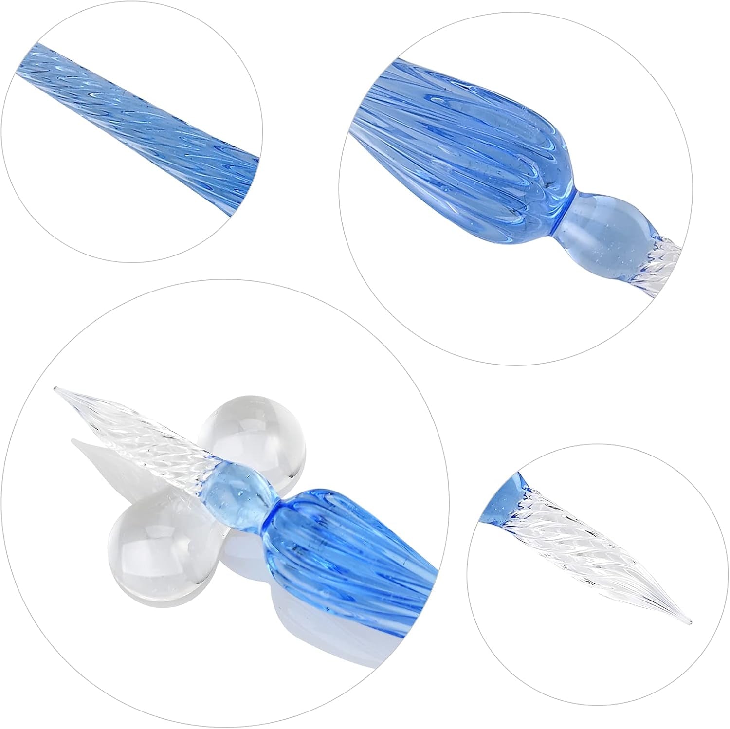 19 Pieces Glass Dip Pen Ink Set