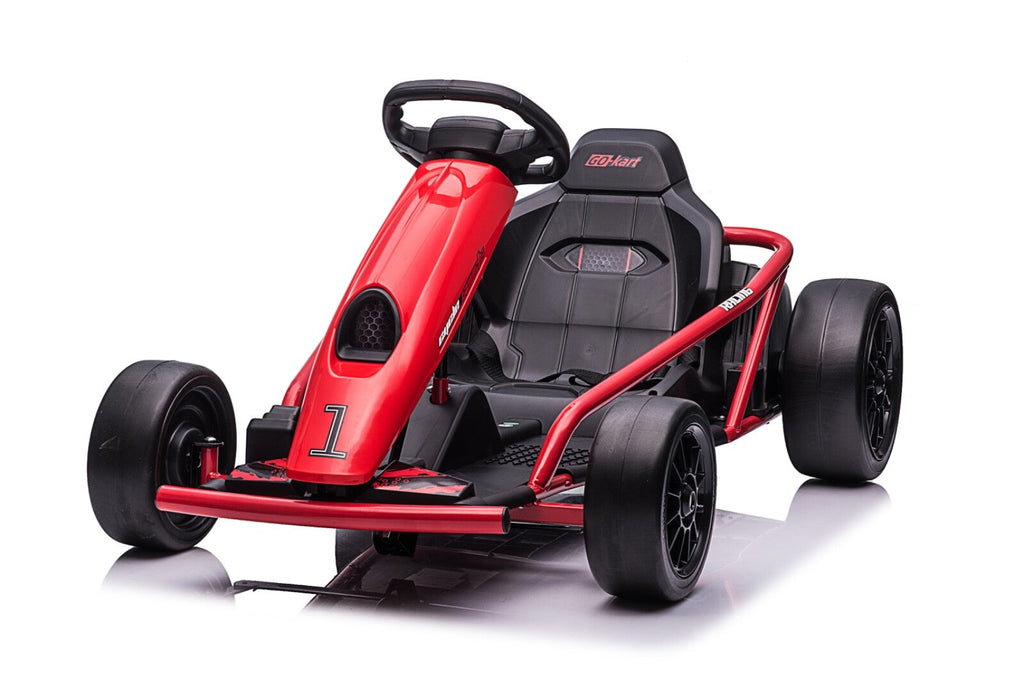 24V Red Drift Go-Kart with Electric Motor