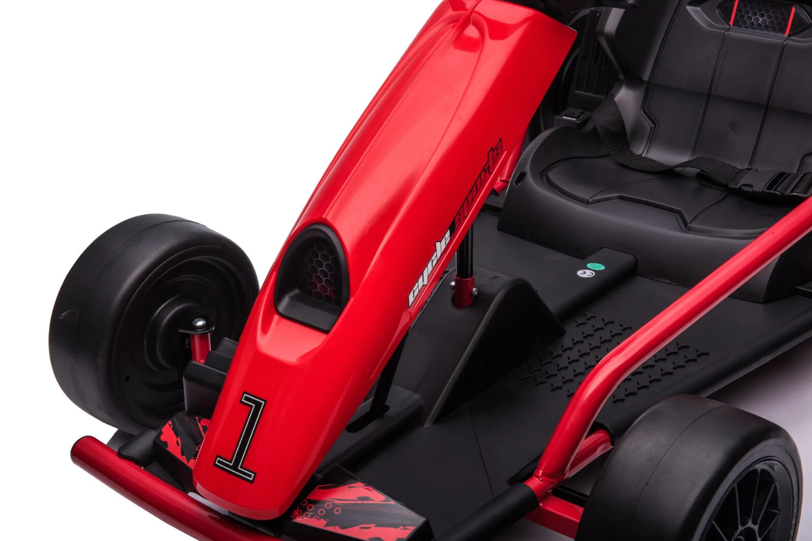 24V Red Drift Go-Kart with Electric Motor