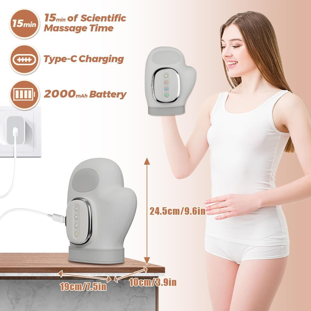 Hand Massager with Heat and Compression,Full-Hand and Wrist Coverage | Cordless Hand Massager, 3 Massage 3 Temperatures 5 Compression Models for Women Men Wrist Palm Finger Fathers Day Dad Gifts