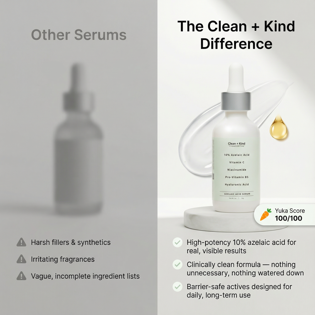 Sérum de Ácido Azelaico 10% — Sin Siliconas ni Fragancia, 2 oz | Clean + Kind