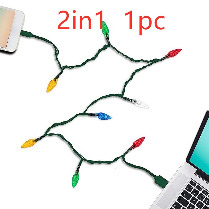 Cable USB Navideño con Luces LED | Christmas LED USB Charging Cable with Lights