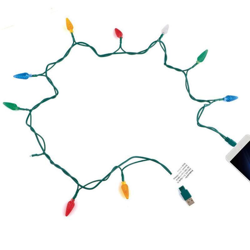 Cable USB Navideño con Luces LED | Christmas LED USB Charging Cable with Lights