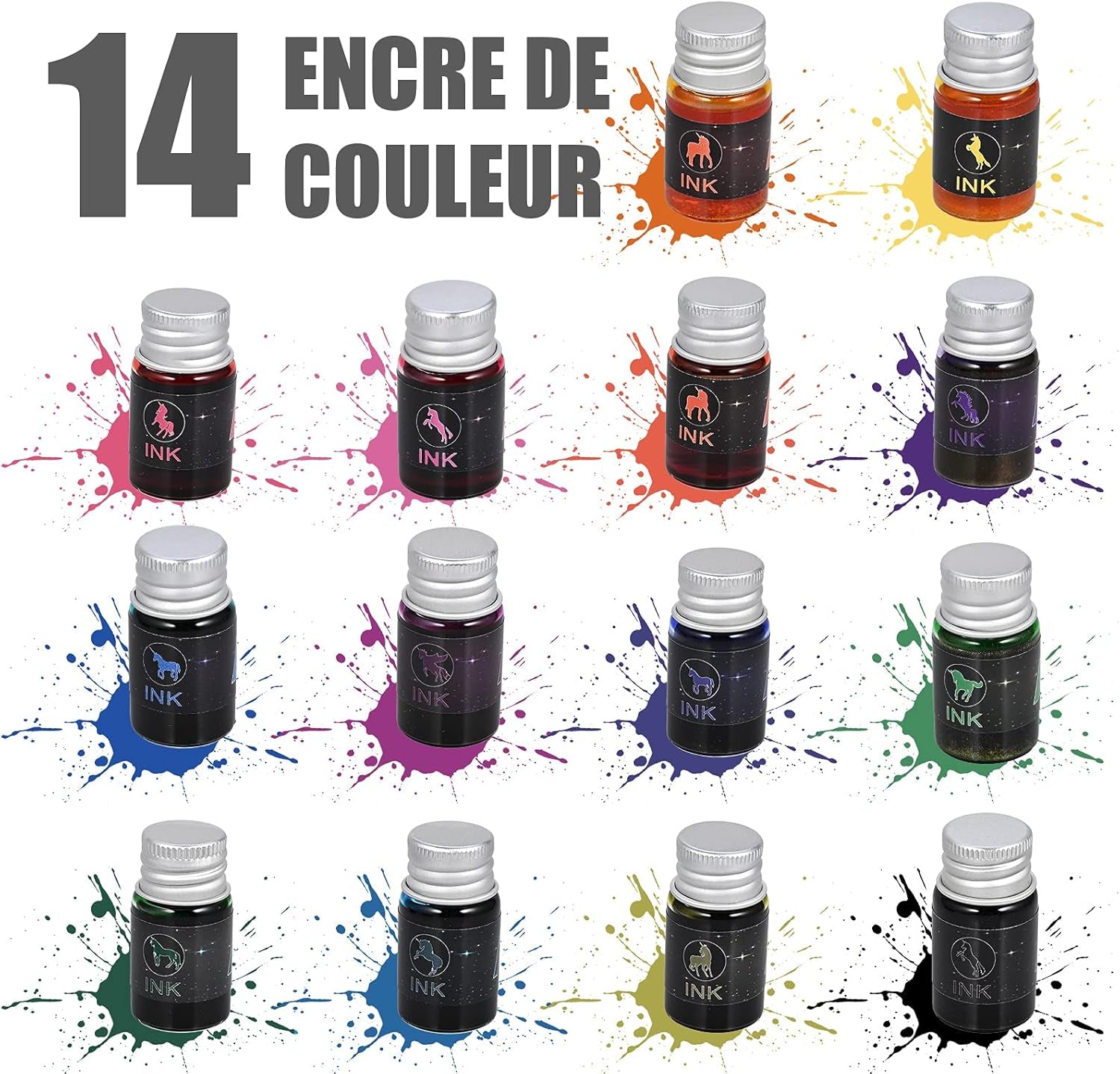 19 Pieces Glass Dip Pen Ink Set