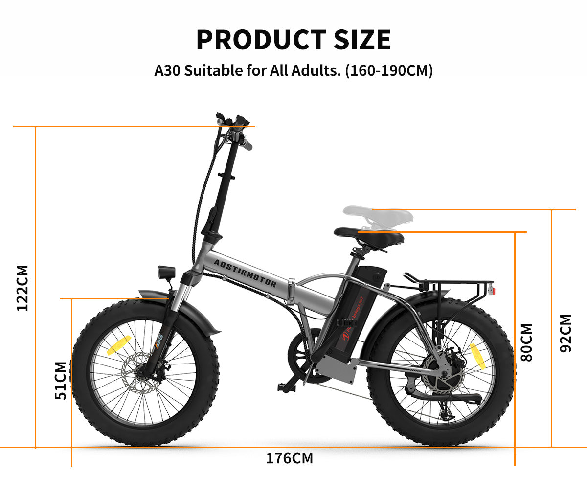 Bicicleta Eléctrica Plegable Fat Tire 48V 750W — Batería 12.5AH, Frenos de Disco