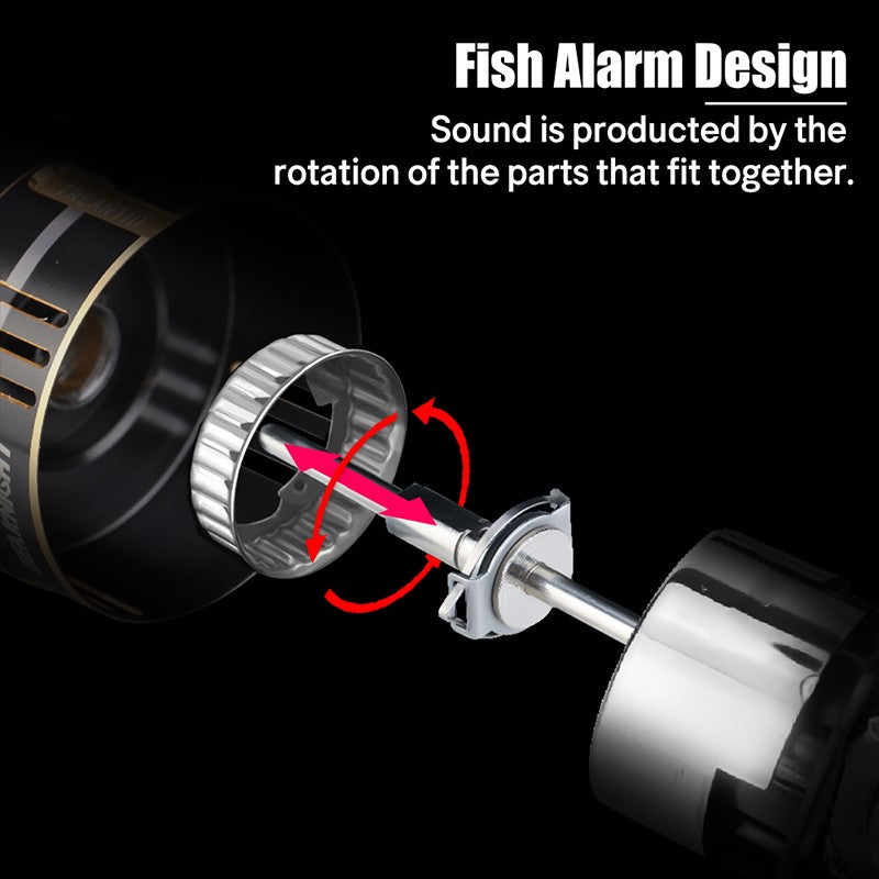 Carrete de Pesca 101B — 11 Rodamientos, Metal Sólido, Descarga Frontal