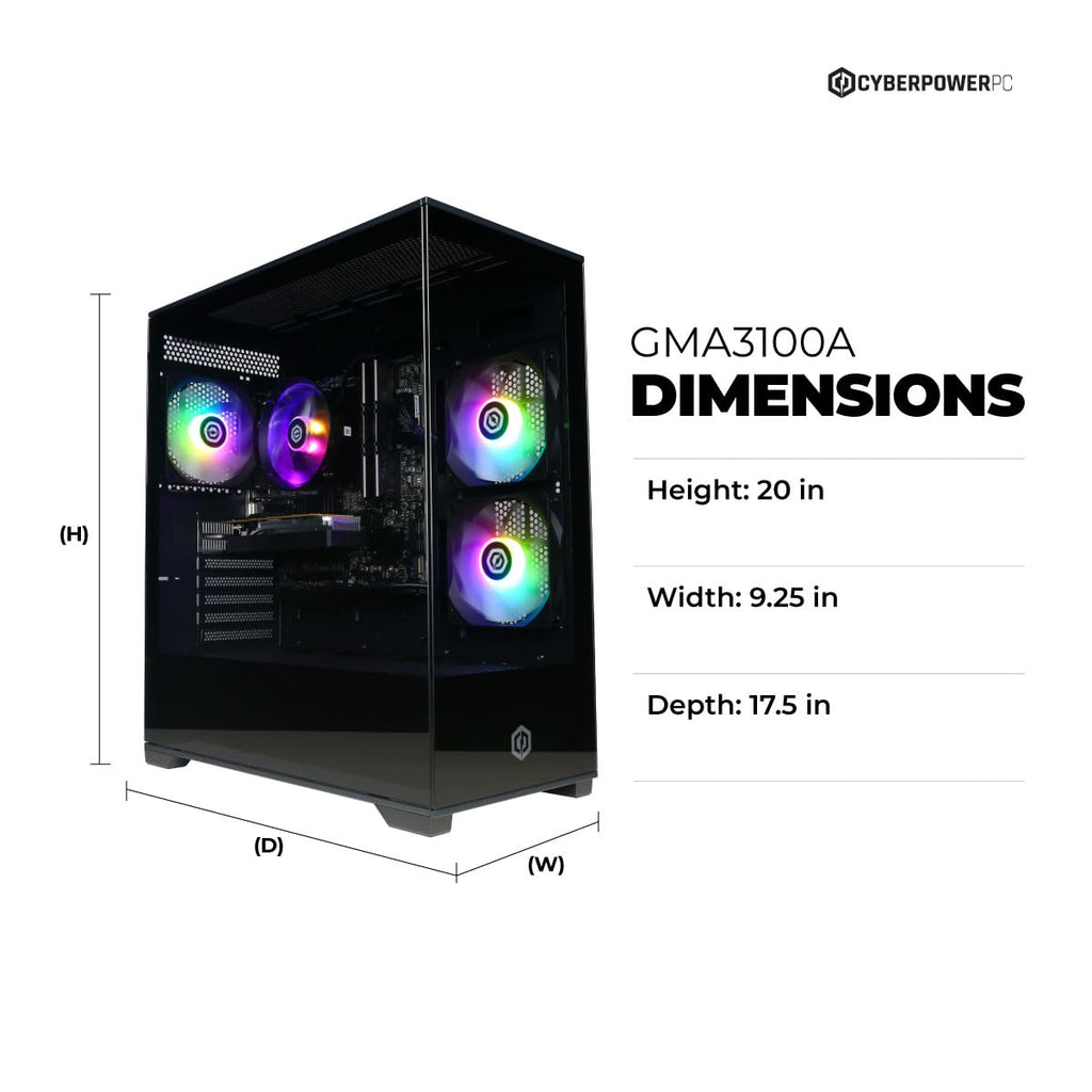 PC Gaming CyberPowerPC Gamer Master — Ryzen 5 5500, RX 6400, 16GB RAM, 500GB SSD