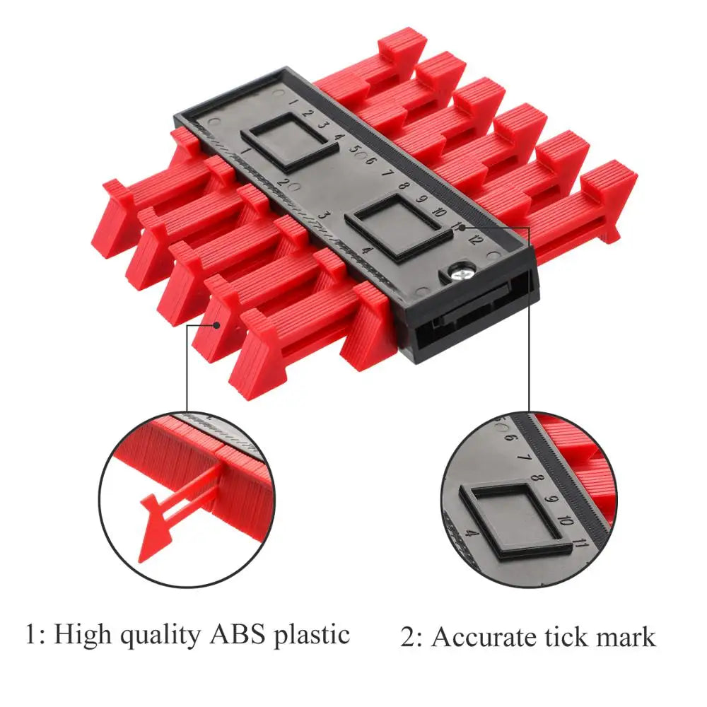 Profile Duplication Gauge Shape Gauge Duplicator Plastic Contour Copy Duplicator Magic Measuring Tool for Woodworking Tool