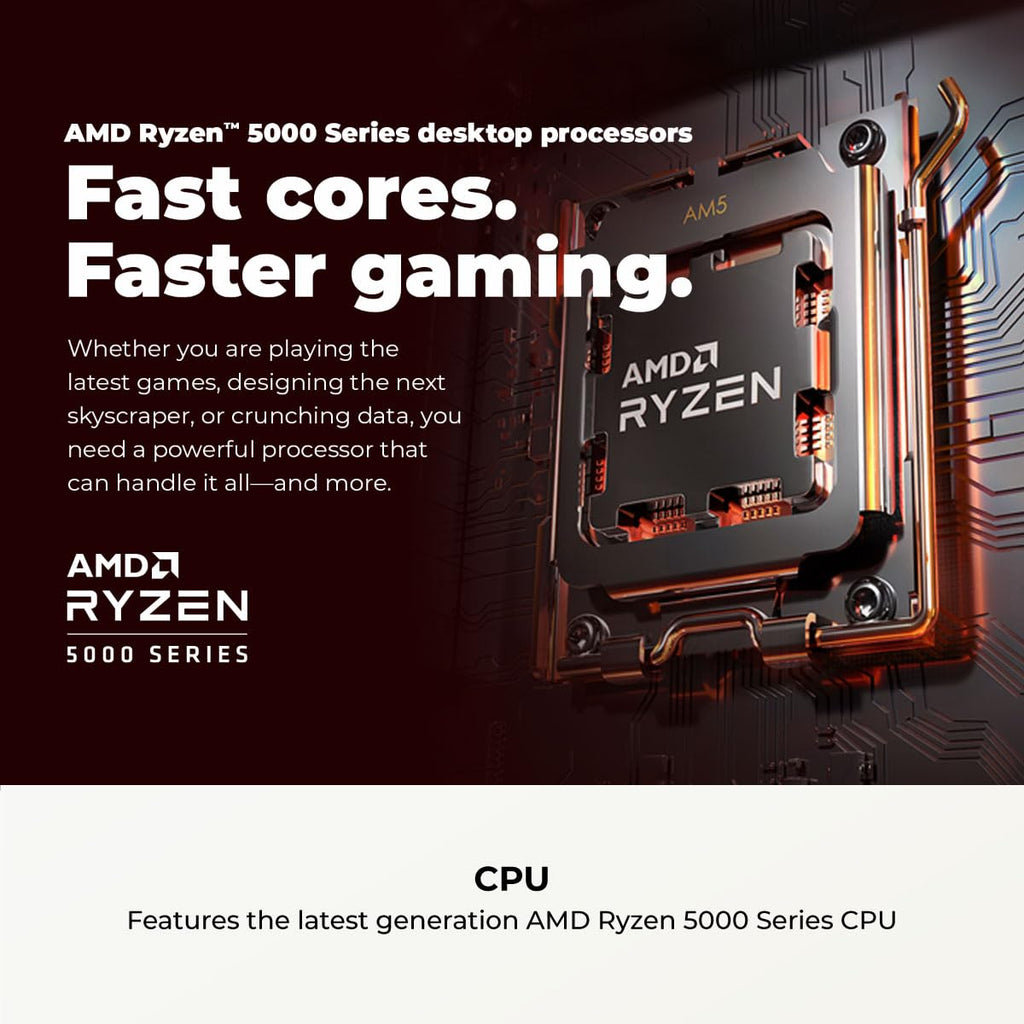PC Gaming CyberPowerPC Gamer Master — Ryzen 5 5500, RX 6400, 16GB RAM, 500GB SSD