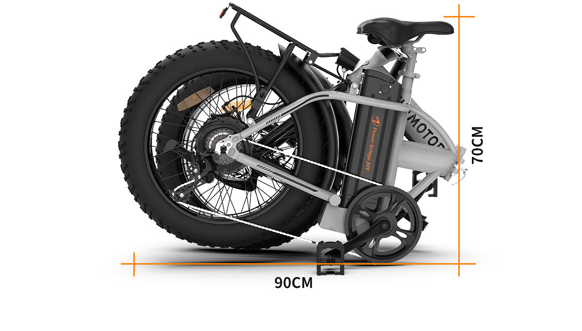 Bicicleta Eléctrica Plegable Fat Tire 48V 750W — Batería 12.5AH, Frenos de Disco