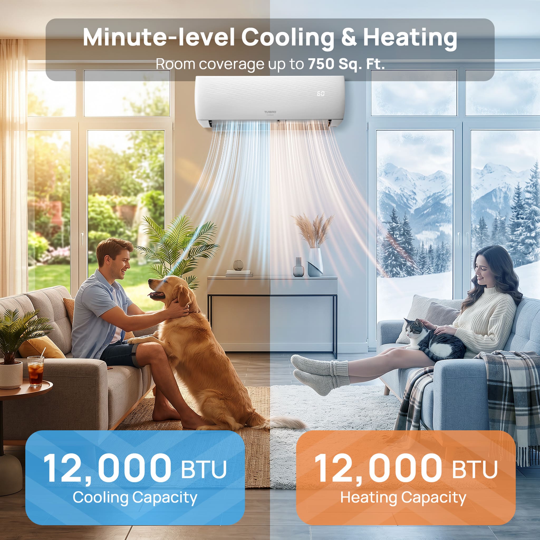 Finnmark – Mini Split AC 12,000 BTU Zona Única R32 | 12,000 BTU Single Zone Mini Split AC