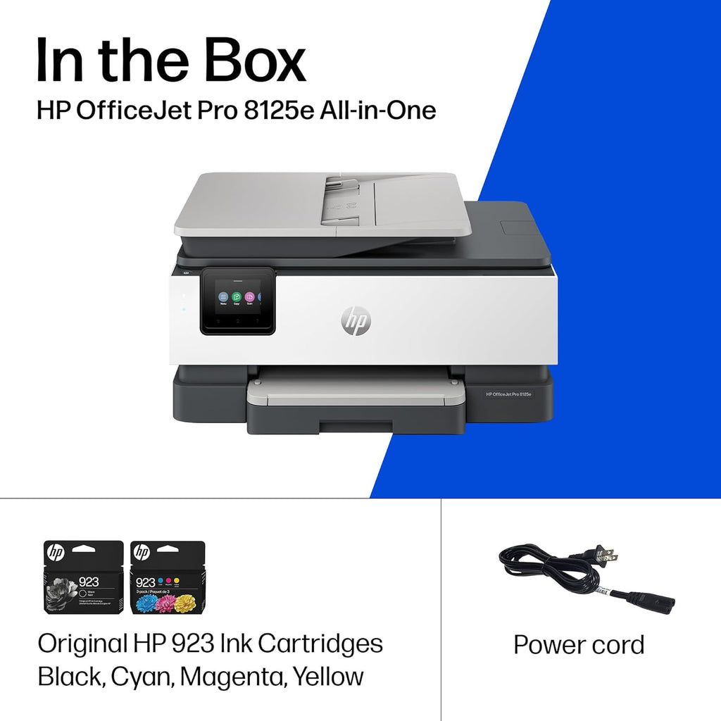 HP OfficeJet Pro 8125e – Impresora Multifunción Inalámbrica con IA | Wireless All-in-One Printer