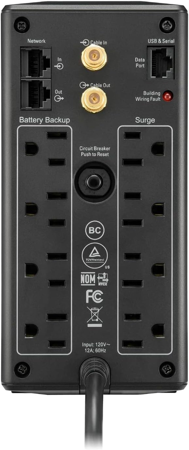 850VA/510W Pro UPS Battery Backup for Office Electronics, AVR, BX850M
