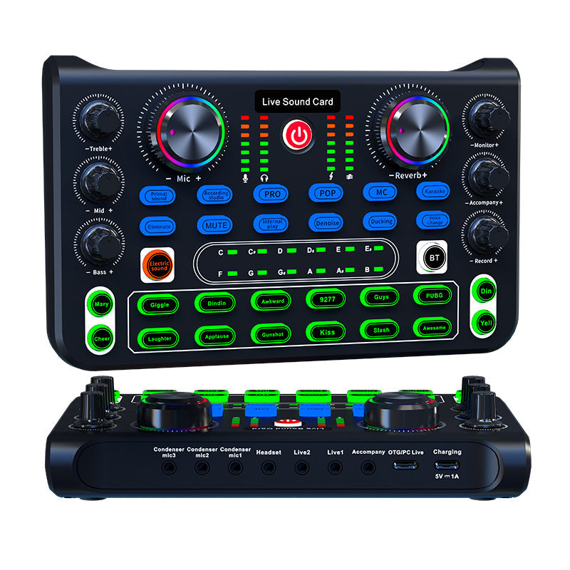 Tarjeta de Sonido HD X60 — Mezclador Profesional para Karaoke, KTV y Streaming