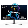 24" 200Hz Gaming Monitor,Fhd Computer Monitor, Built-In Speakers, 120% Srgb, Freesync, HDMI/DP, Black