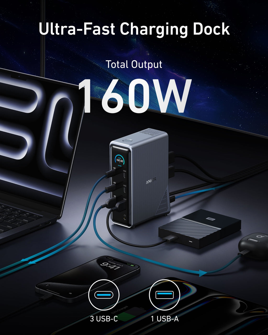 Anker Prime | Docking Station 14-en-1 Dual Display 160W