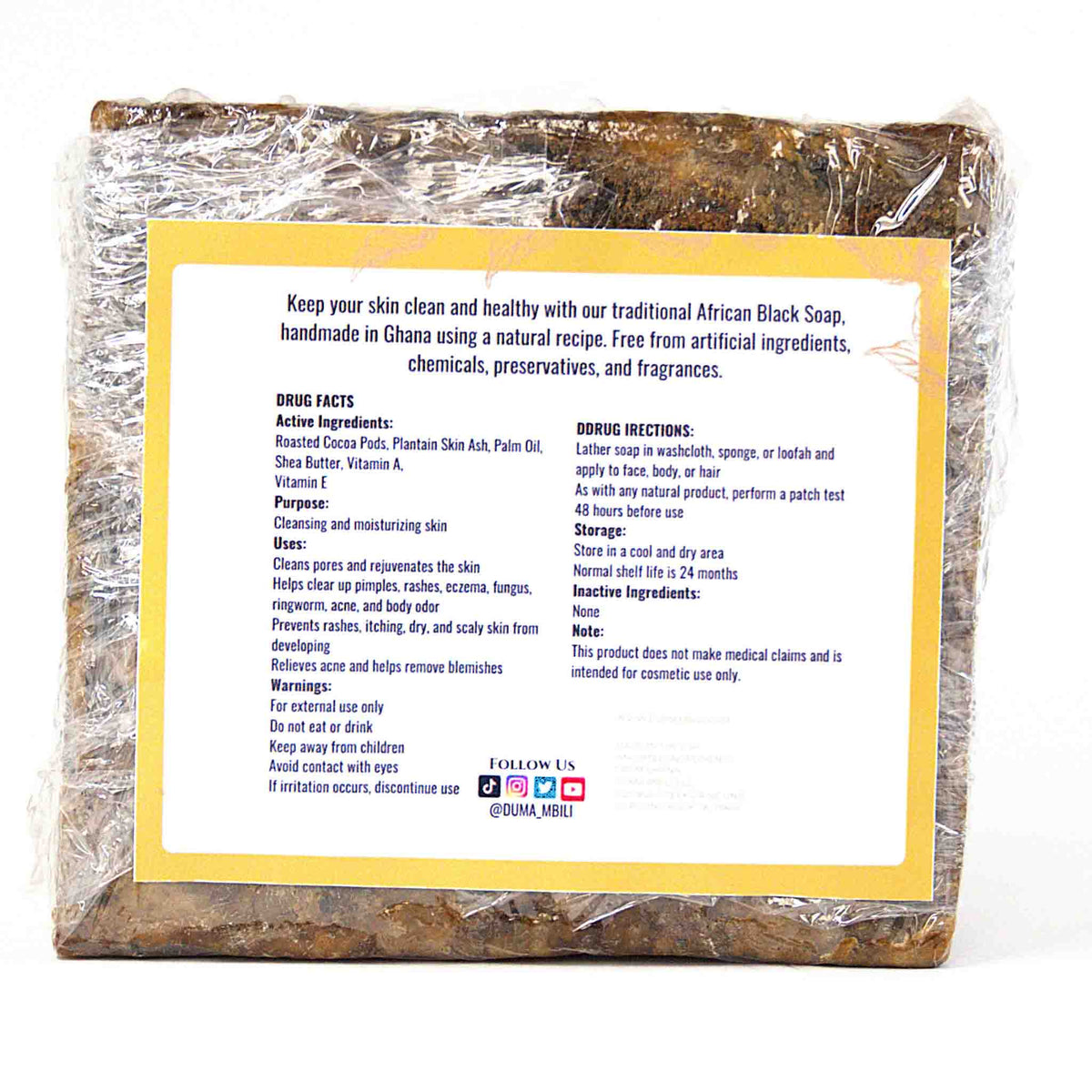 Jabón Negro Africano Artesanal de Ghana | Authentic African Black Soap
