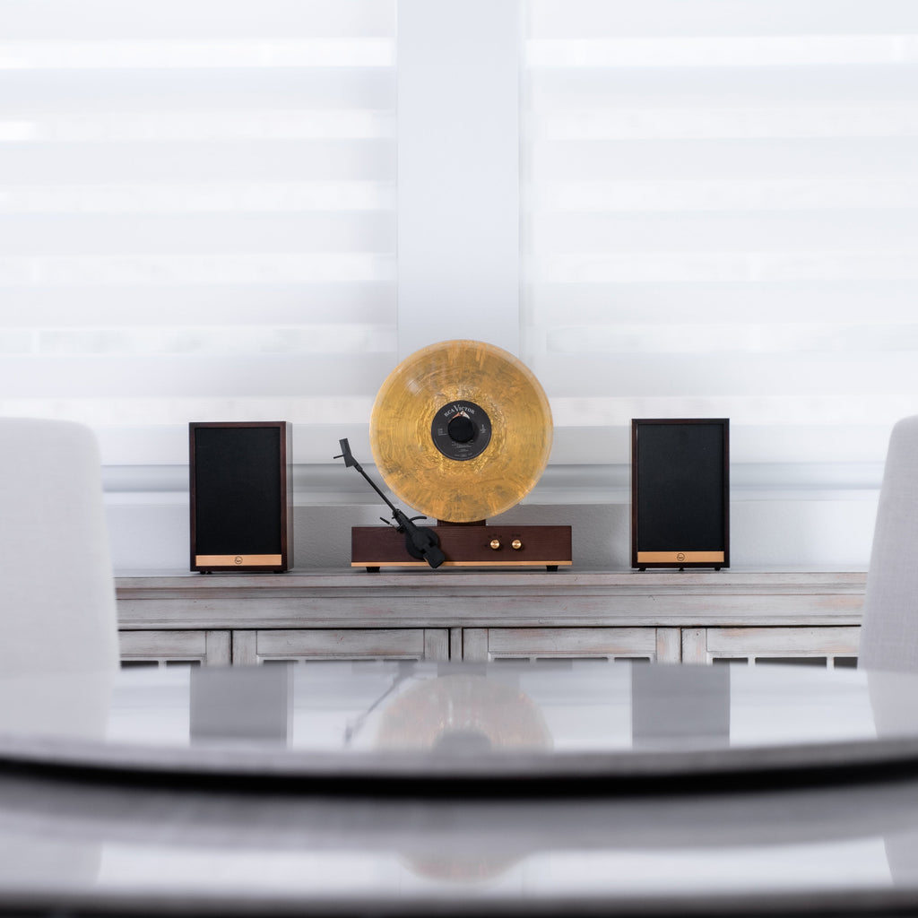 Fuse Audio GLD – Tocadiscos Vertical de Vinilo | Vertical Vinyl Record Player