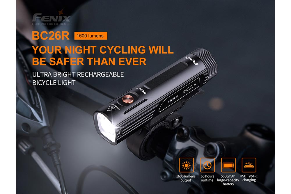 Fenix BC26R – Luz LED para Bicicleta Recargable | Rechargeable LED Bike Light