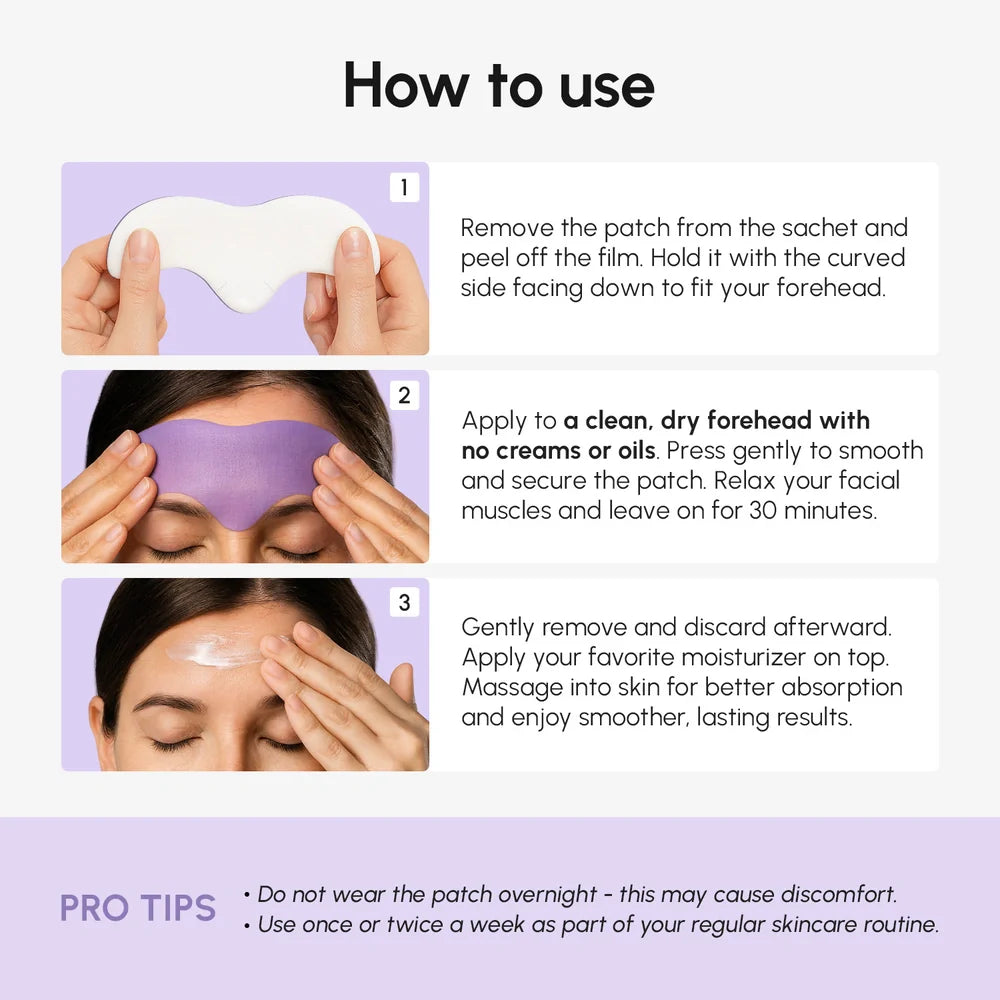 Parches Antirrugas para la Frente Marée — Hidrogel Antiedad | Anti-Wrinkle Forehead Patches