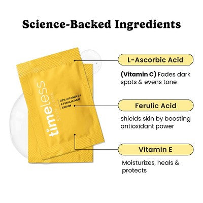 Serum de Vitamina C 20% Timeless — 28 Bolsitas | 20% Vitamin C Serum Pouches 28ct