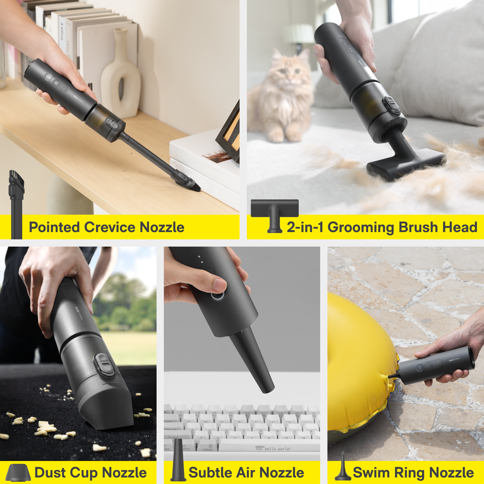 HOTO AutoCare – Soplador y Aspiradora 2 en 1 | Air Duster & Vacuum 2-in-1