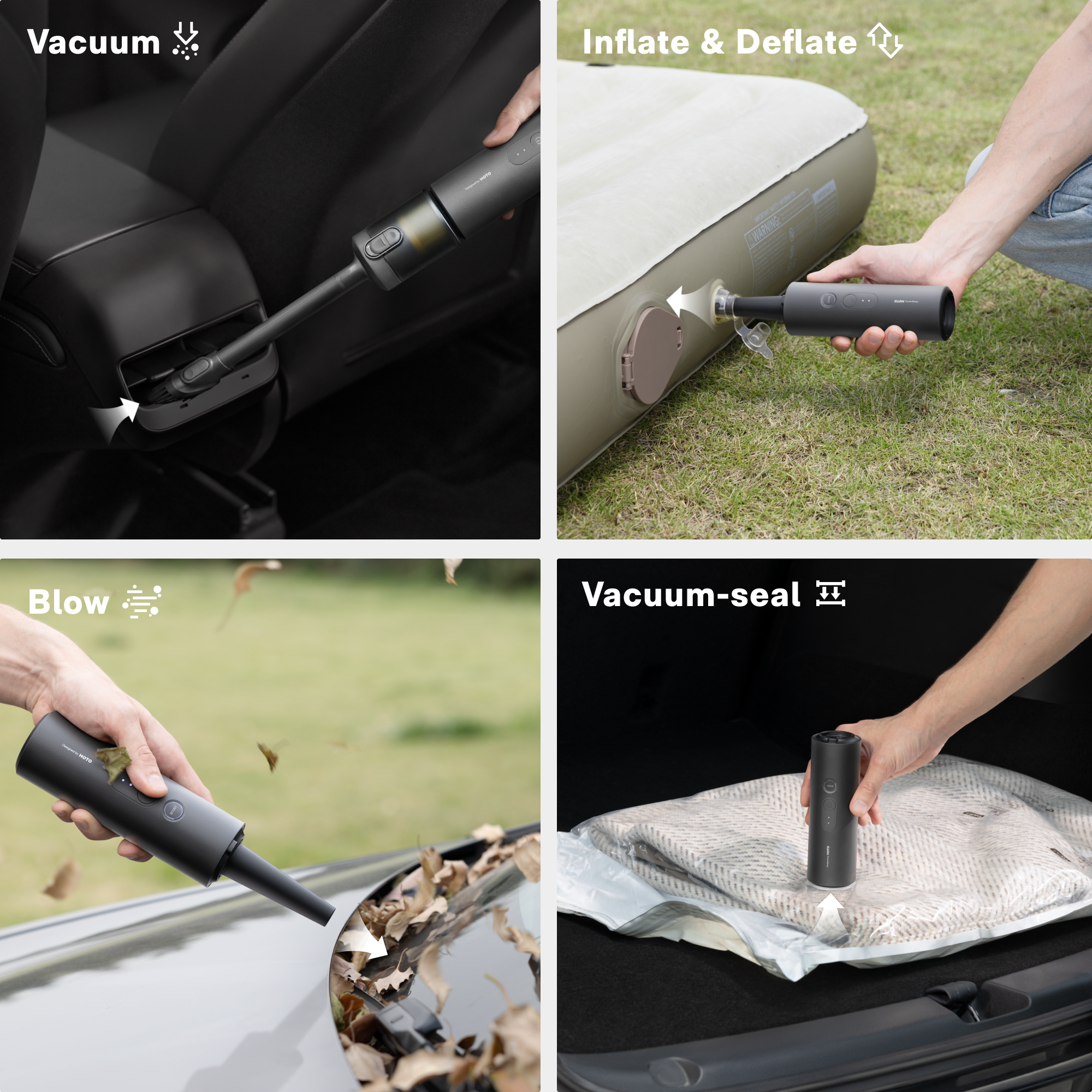 HOTO AutoCare – Soplador y Aspiradora 2 en 1 | Air Duster & Vacuum 2-in-1