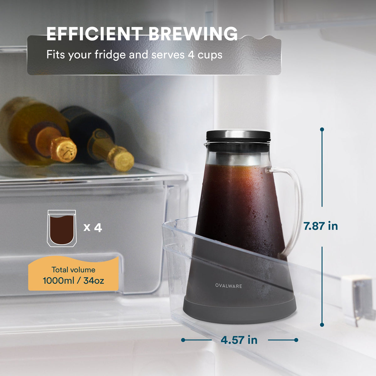 Cafetera Cold Brew Maker — Café Frío en Casa (1.0L / 1.5L) | Ovalware