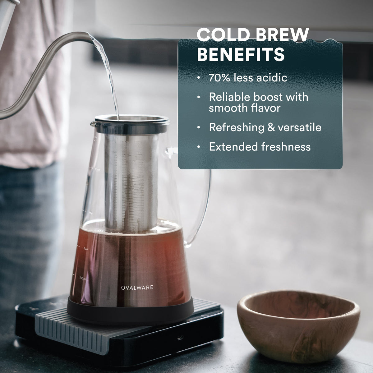 Cafetera Cold Brew Maker — Café Frío en Casa (1.0L / 1.5L) | Ovalware