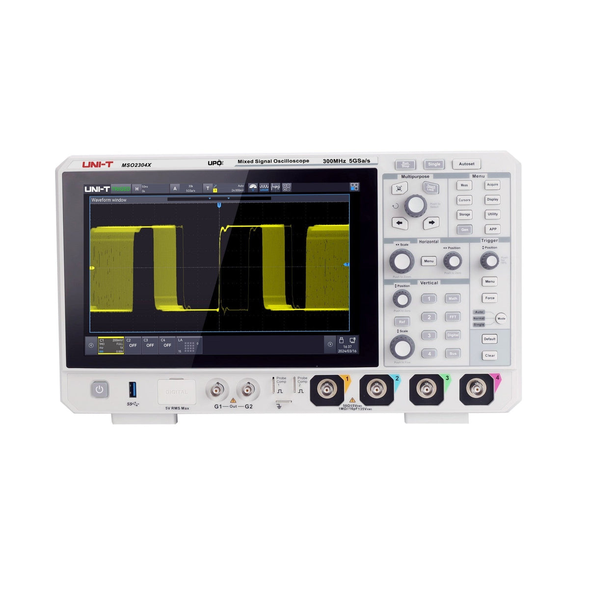 MSO2304X | Osciloscopio de Señal Mixta 300 MHz 4 Canales