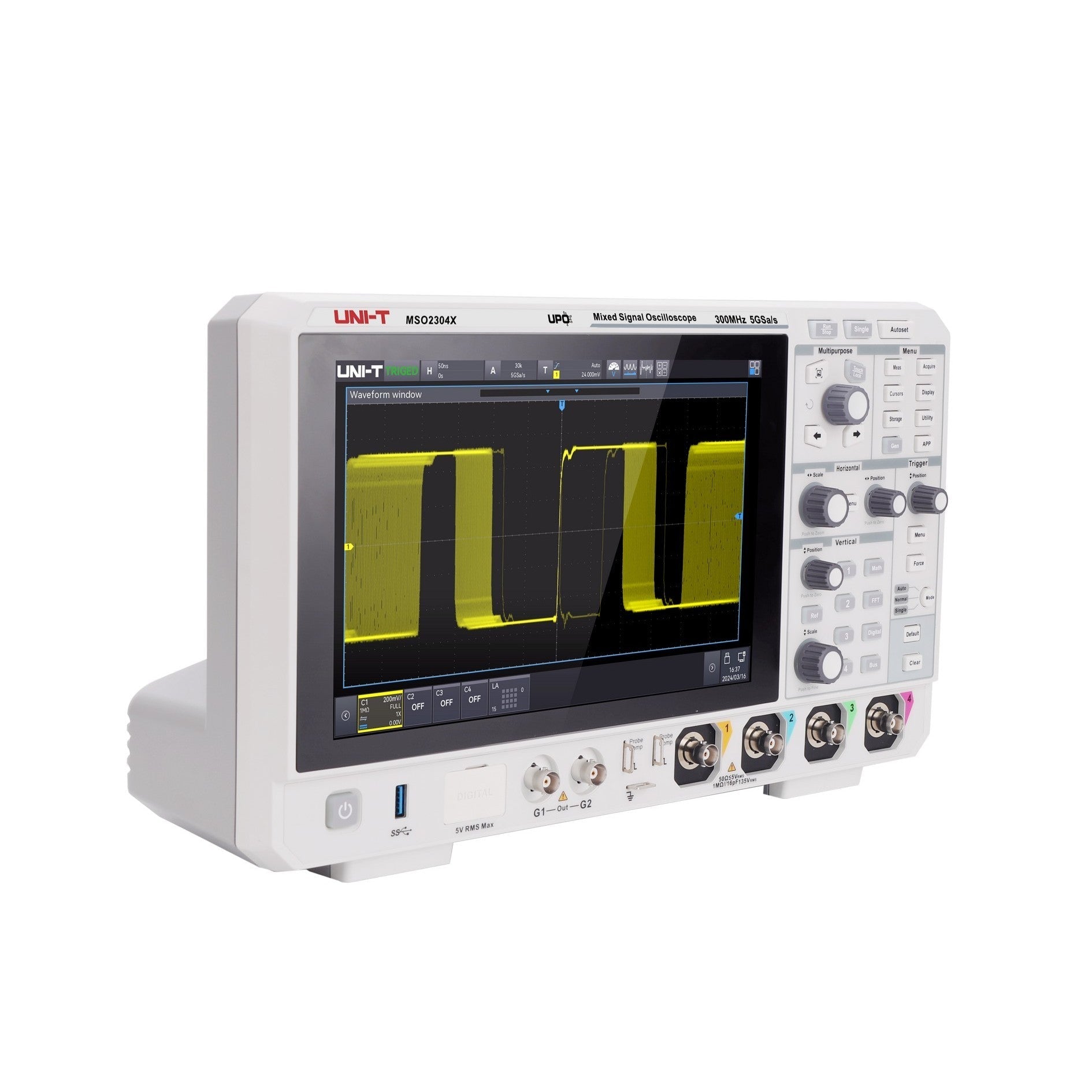 MSO2304X | Osciloscopio de Señal Mixta 300 MHz 4 Canales