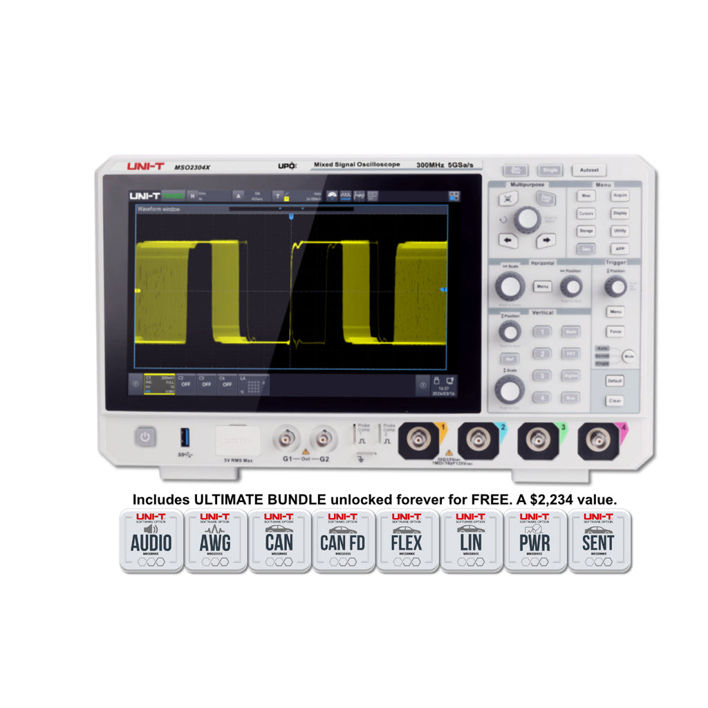 MSO2304X | Osciloscopio de Señal Mixta 300 MHz 4 Canales