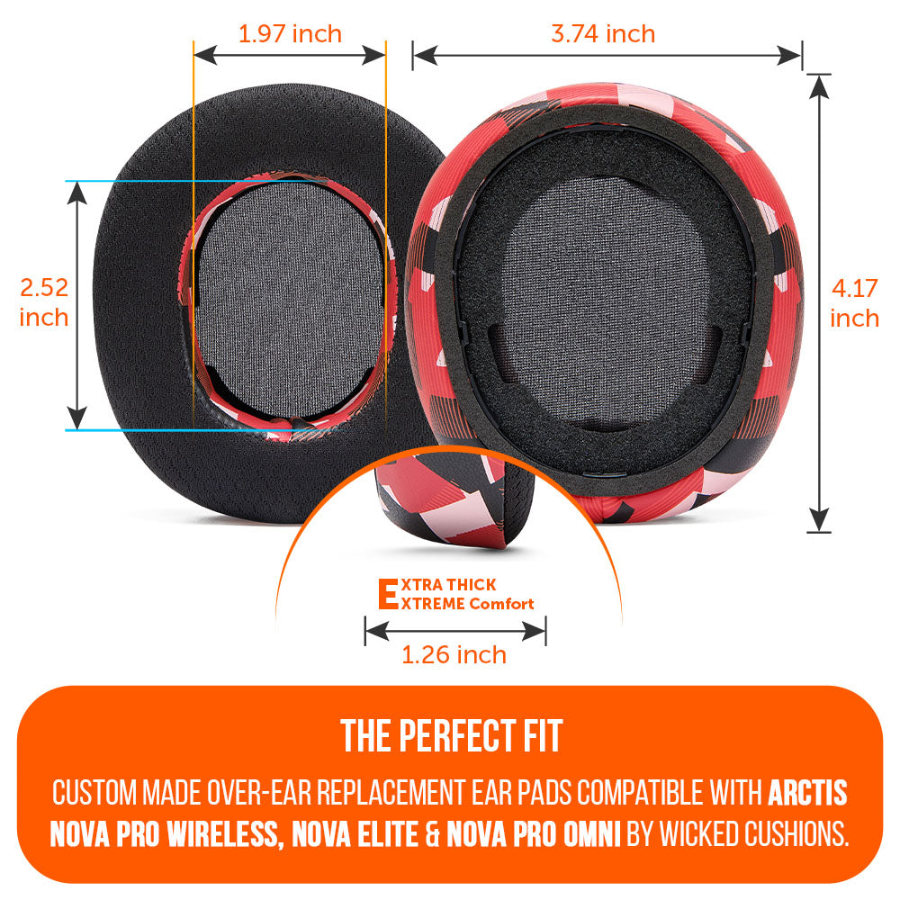 Almohadillas de Repuesto con Gel Refrescante WC FreeZe para Arctis Nova Pro Wireless | Wicked Cushions