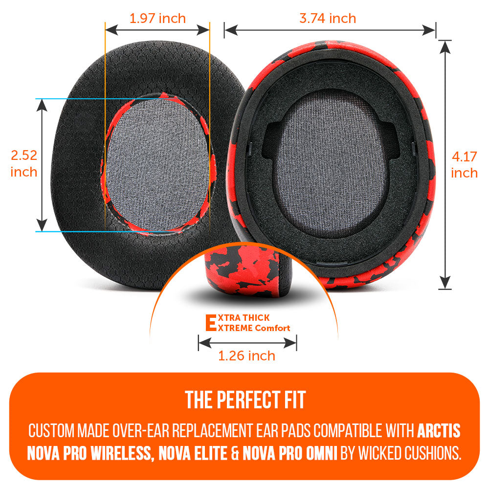 Almohadillas de Repuesto con Gel Refrescante WC FreeZe para Arctis Nova Pro Wireless | Wicked Cushions