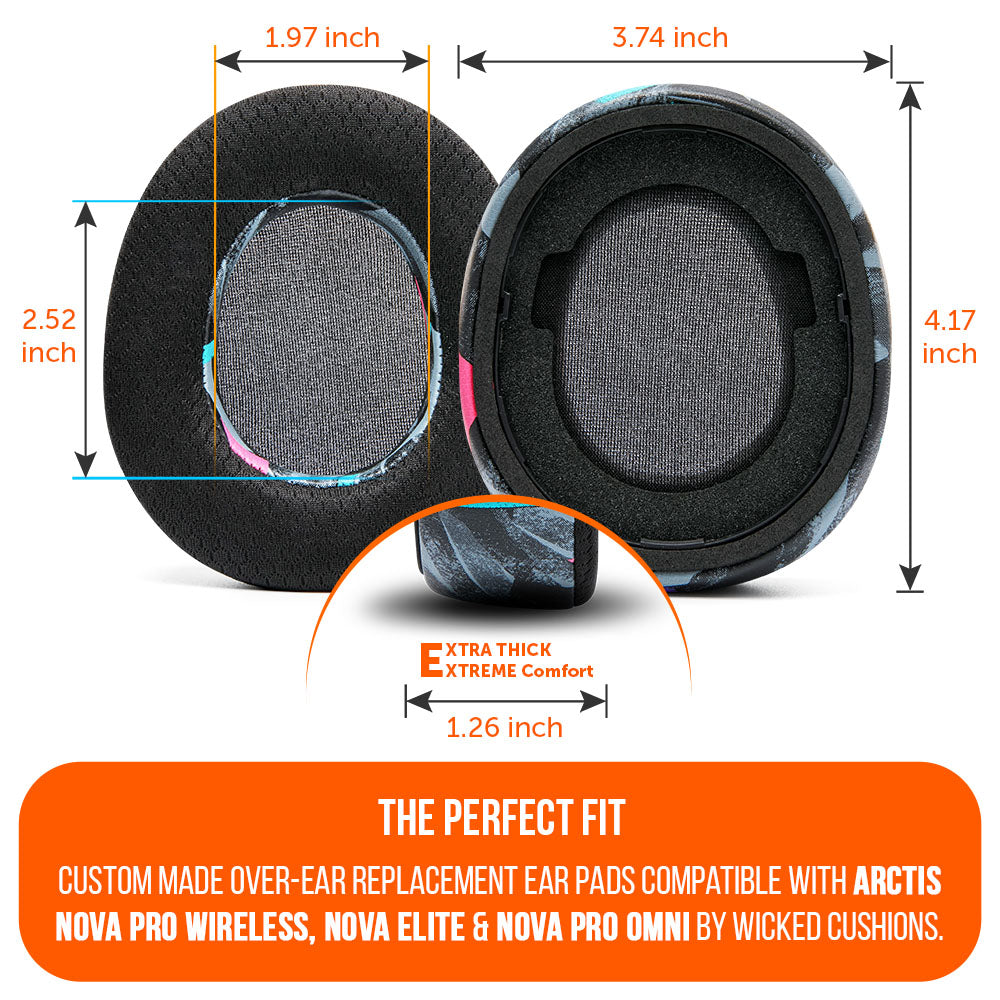 Almohadillas de Repuesto con Gel Refrescante WC FreeZe para Arctis Nova Pro Wireless | Wicked Cushions