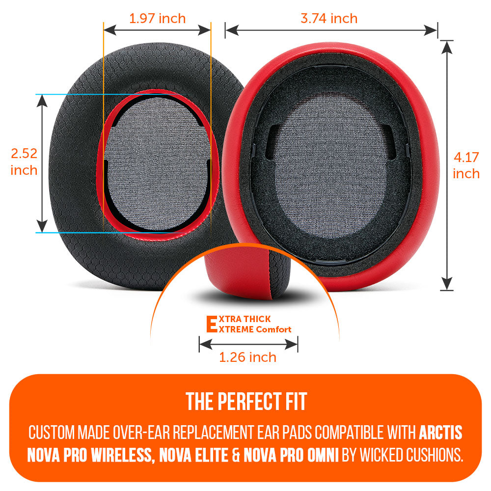 Almohadillas de Repuesto con Gel Refrescante WC FreeZe para Arctis Nova Pro Wireless | Wicked Cushions