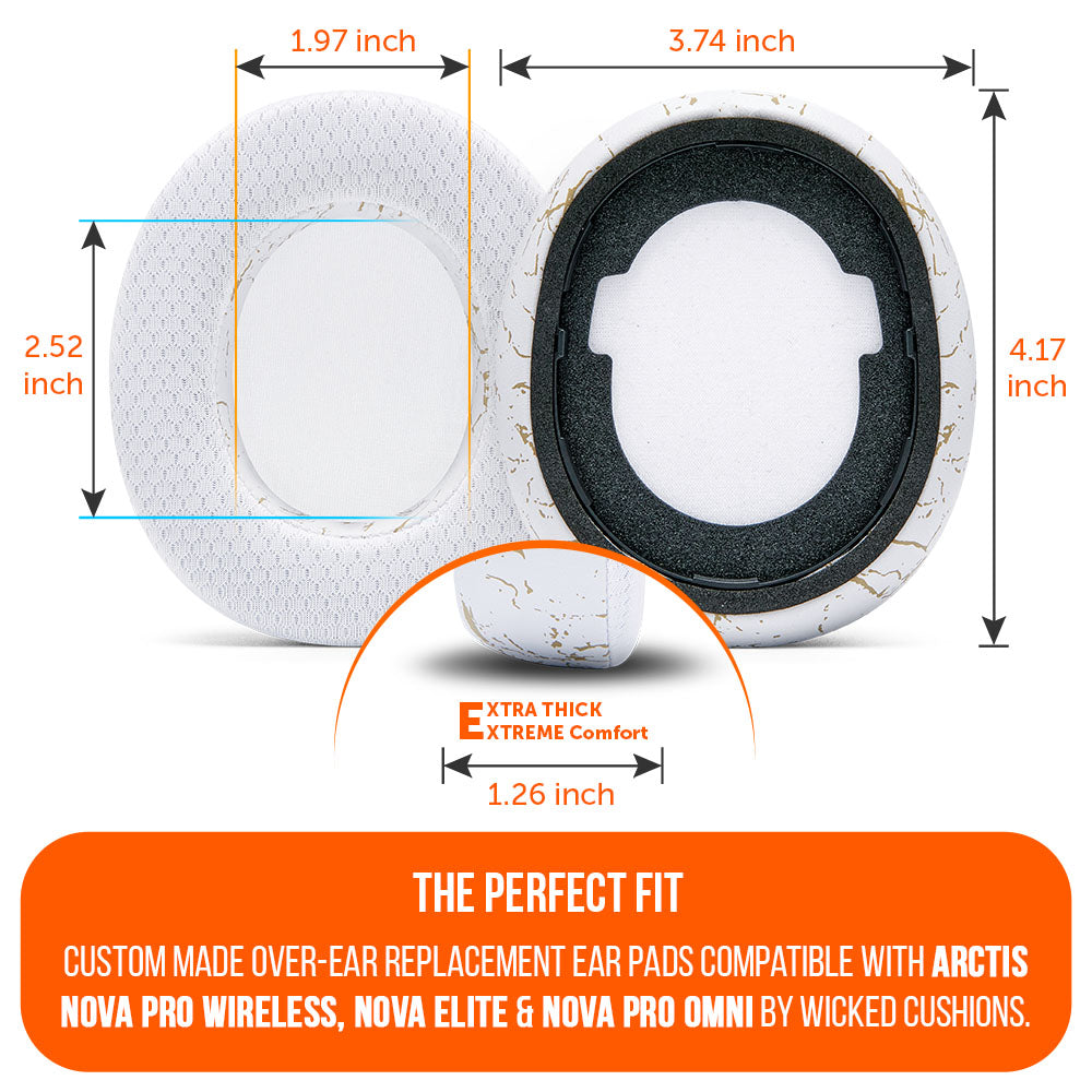 Almohadillas de Repuesto con Gel Refrescante WC FreeZe para Arctis Nova Pro Wireless | Wicked Cushions