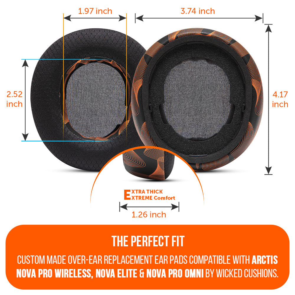 Almohadillas de Repuesto con Gel Refrescante WC FreeZe para Arctis Nova Pro Wireless | Wicked Cushions