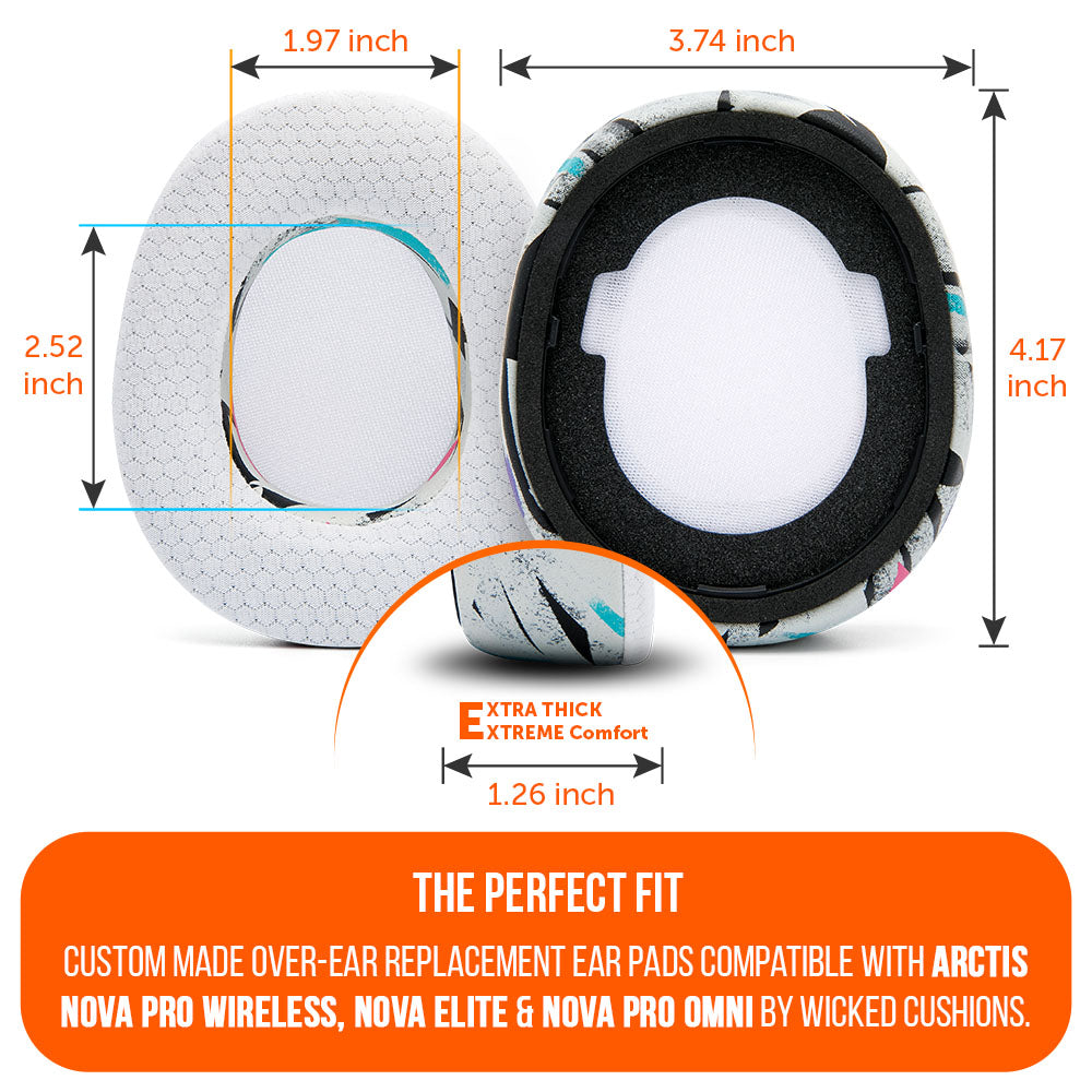 Almohadillas de Repuesto con Gel Refrescante WC FreeZe para Arctis Nova Pro Wireless | Wicked Cushions